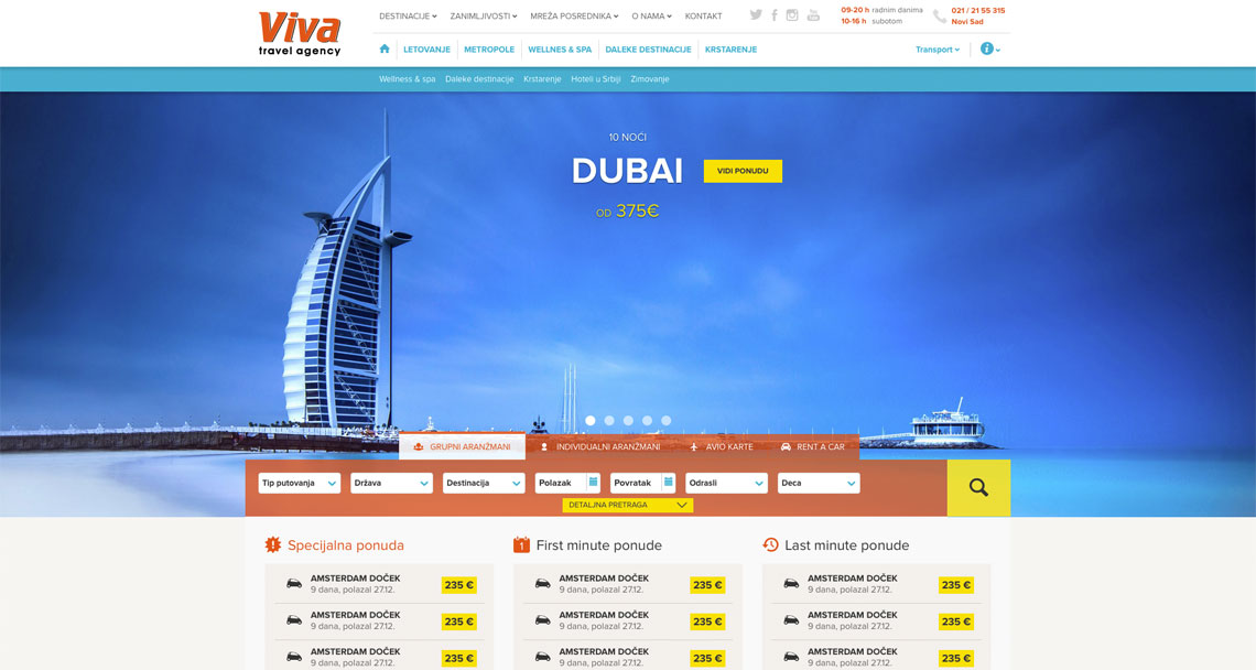 Zea Stim R&D - Izrada web sajta - Viva Travel