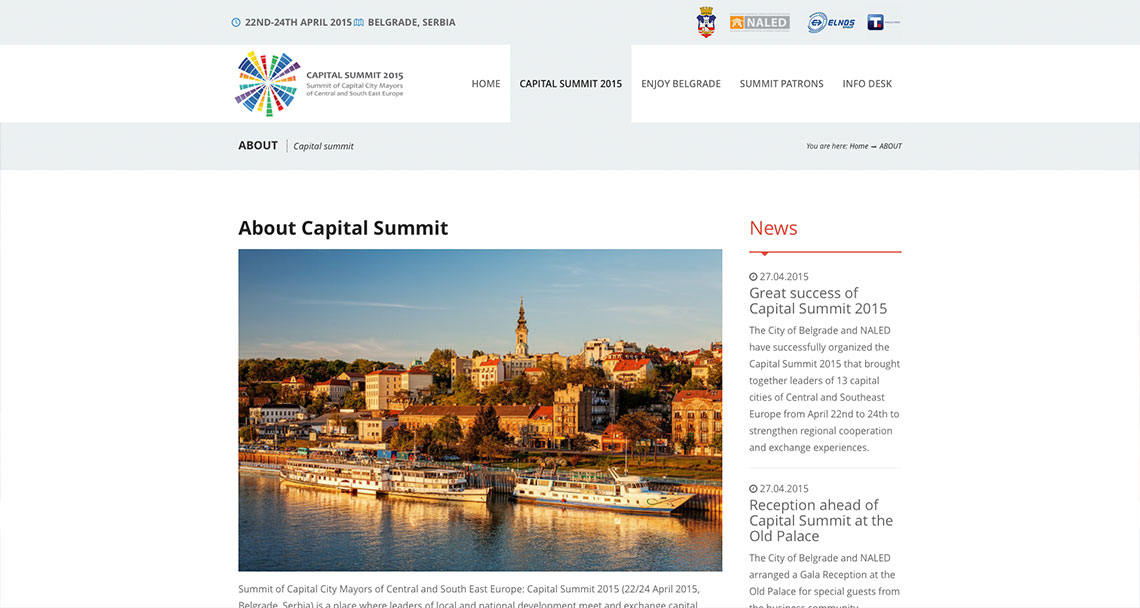 Zea Stim R&D - Izrada web sajta - Capital Summit 2015